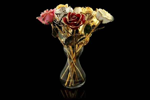 24k gold roses for valentines
