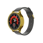 Gold Samsung Watch 7 Black Leather