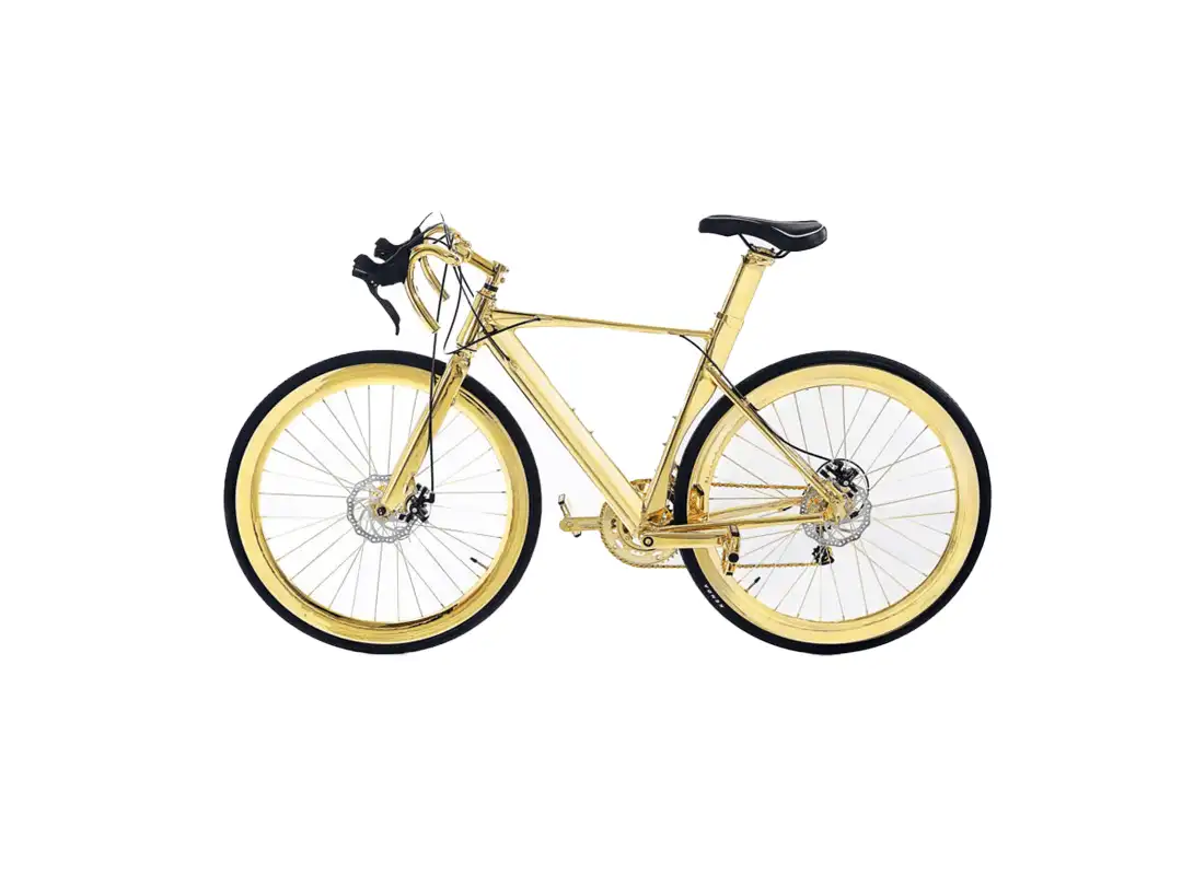 24K gold racing bike hero view