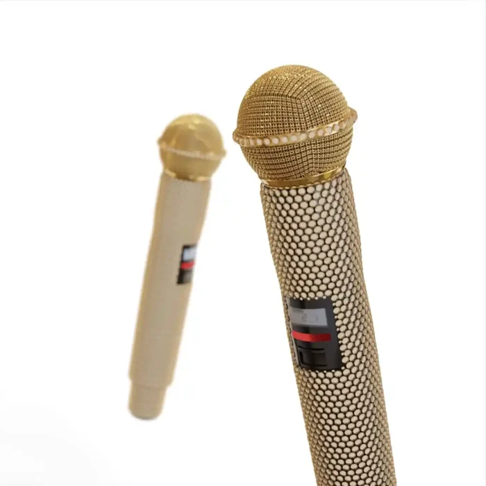 24K Gold Shure Wireless Microphone