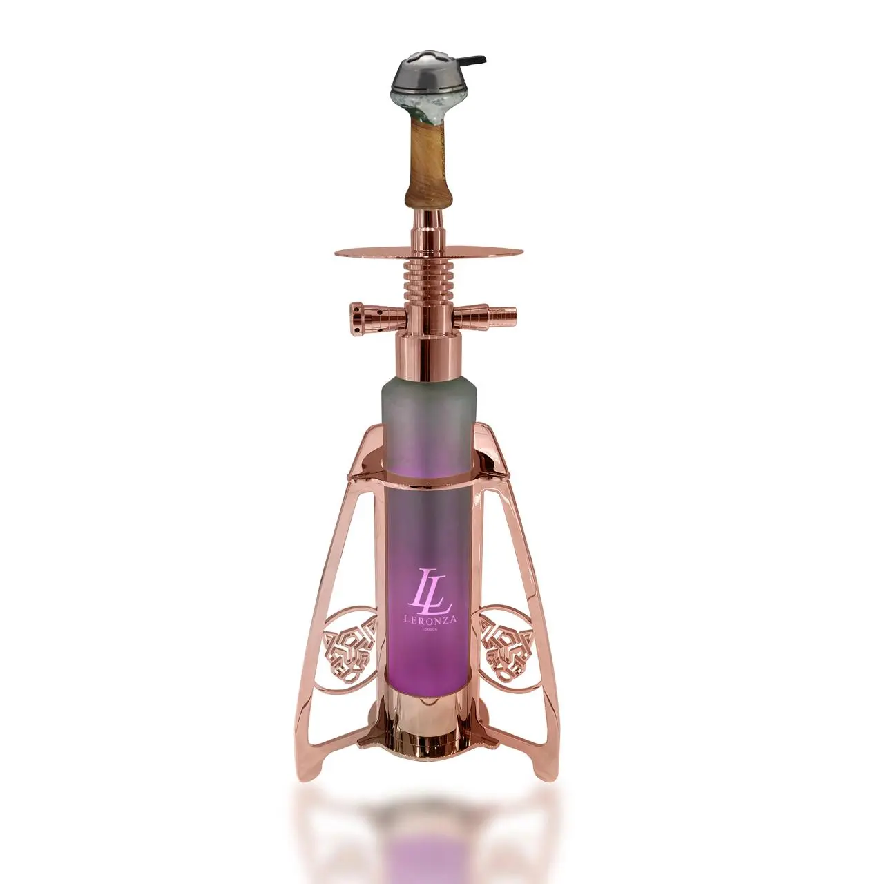 New Rose Gold Shisha - Leronza Luxury Tribal Edition Hookah | Leronza New Rose Gold Shisha