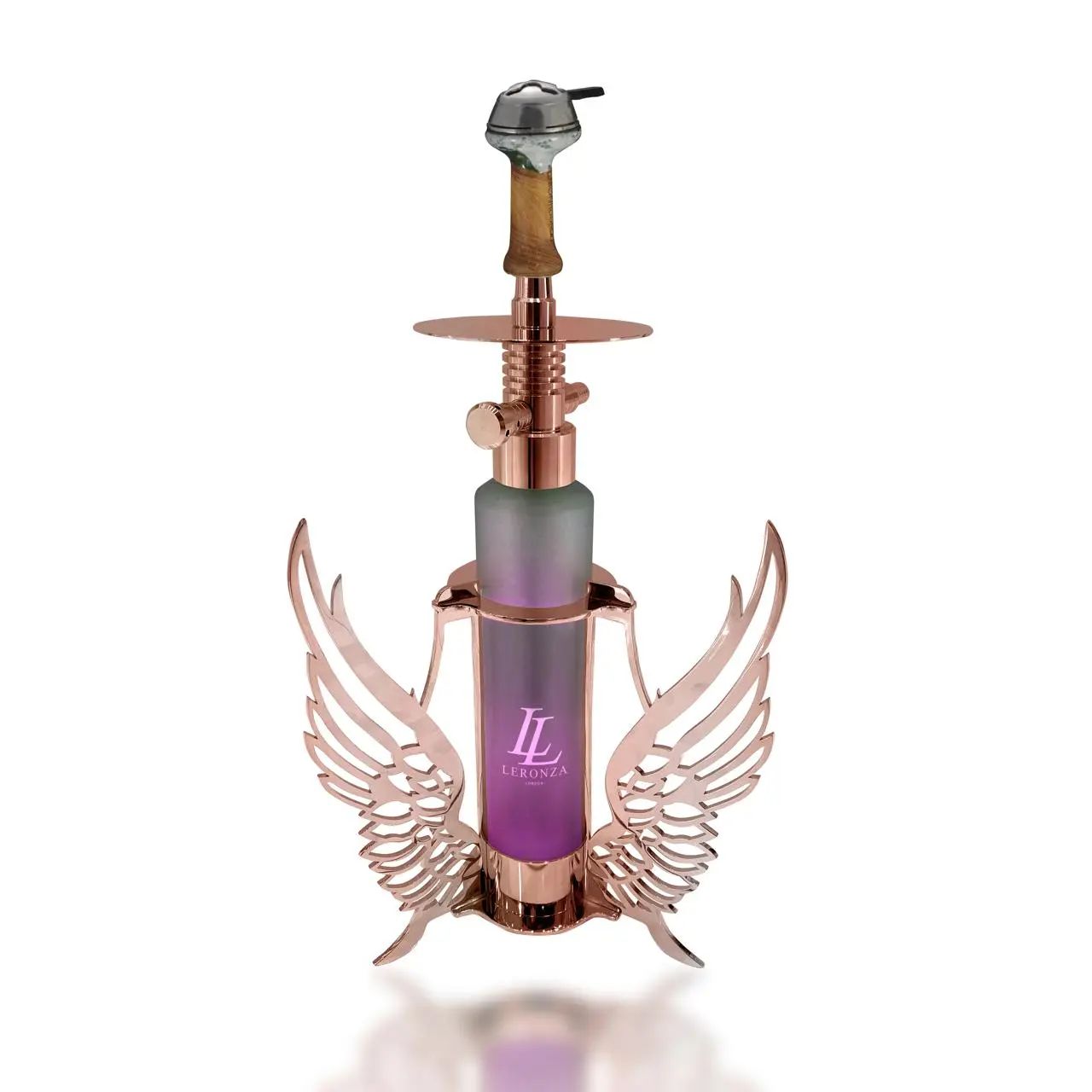 Leronza Luxury Rose Gold Shisha Wings Edition - Opulent Hookah Rose Gold Shisha Wings Edition
