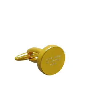 24K Gold Round Cufflinks