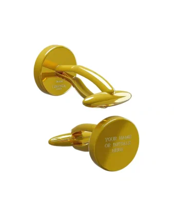 24K Gold Round Cufflinks