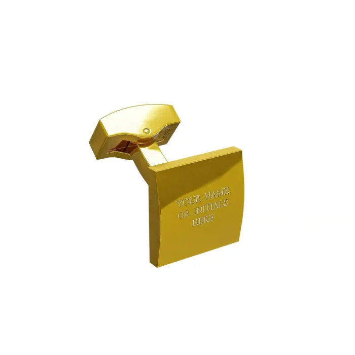 24K Gold Square Cufflinks