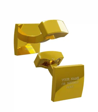 24K Gold Square Cufflinks