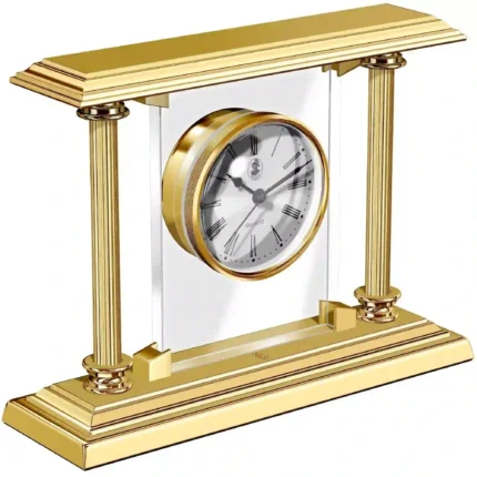 24K Gold Desk Clock