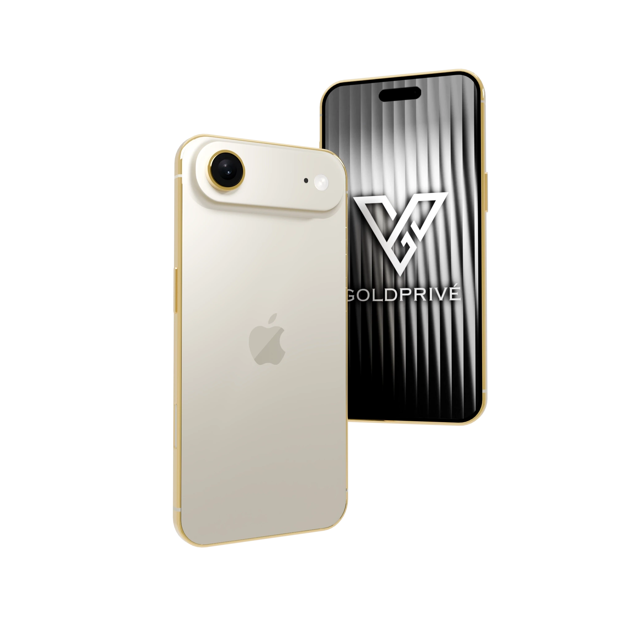 Light Gold iPhone Air in 24K Gold, Rose Gold & Platinum – 24K gold luxury customization by GoldPrivé