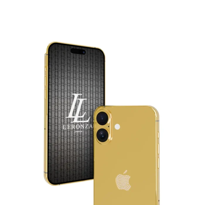 24k Gold iPhone 16 Plus Diamond logo