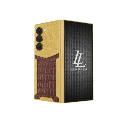 24K Gold Samsung Galaxy Fold 6 leather