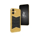 Gold iPhone 16 Plus leather