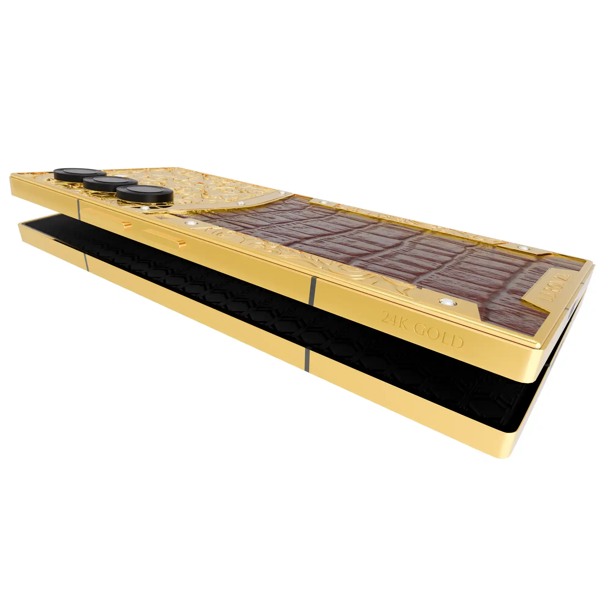 24K Gold Samsung Galaxy Fold 6 leather