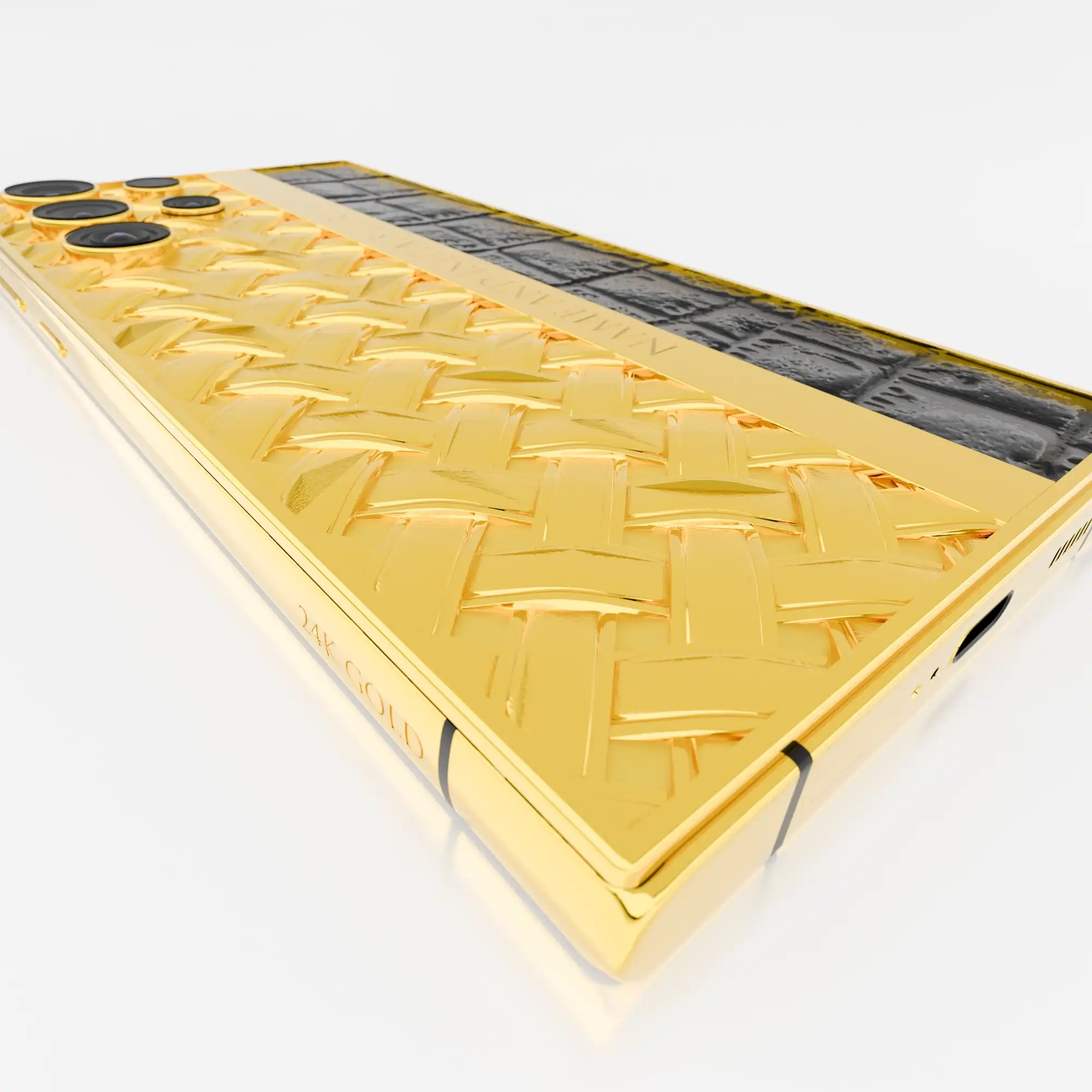 Gold Samsung Galaxy S24 Ultra leather