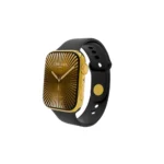 24K Gold Watch 10 Black Band