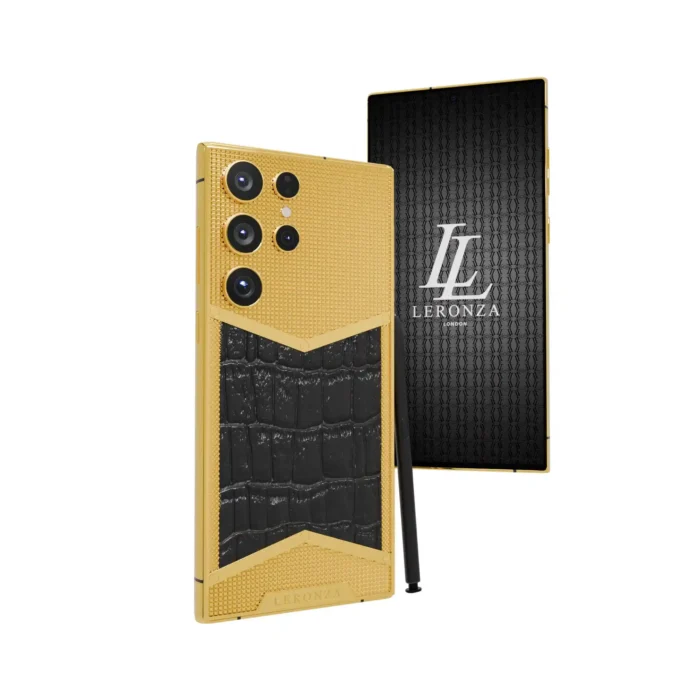 24K Gold Samsung Galaxy S25 Ultra leather