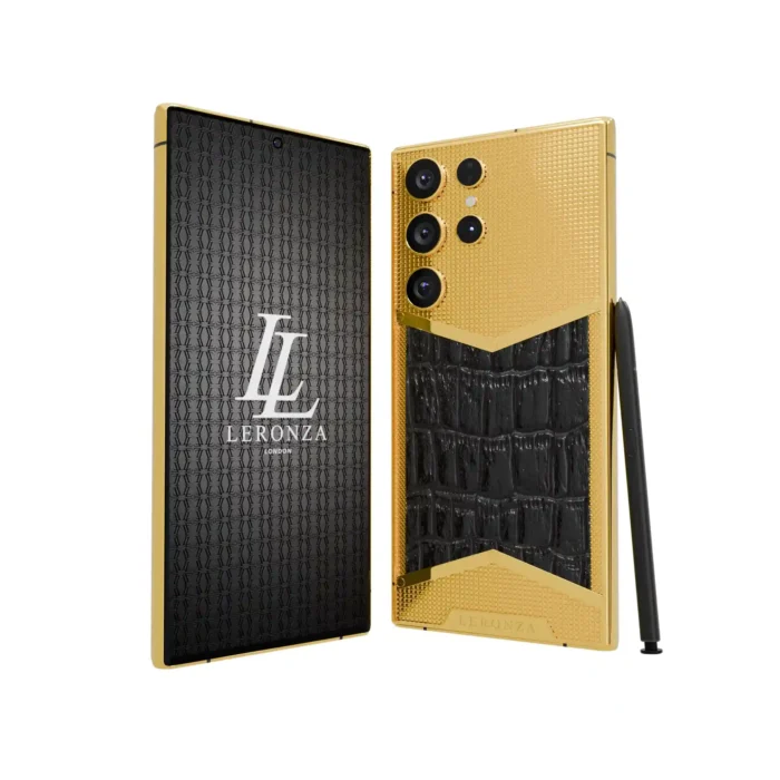 24K Gold Samsung Galaxy S25 Ultra leather