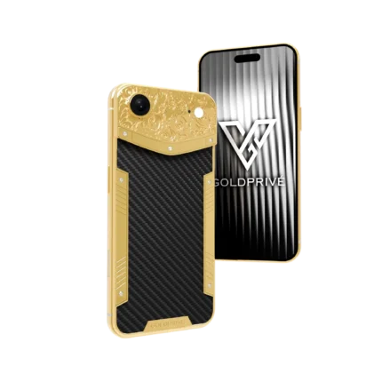 CarbonFiber Royale iPhone Air in 24K Gold, Rose Gold & Platinum – 24K gold luxury customization by GoldPrivé