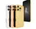 Elite gold iPhone 16 Pro in platinum, rose gold and 24K gold finishes