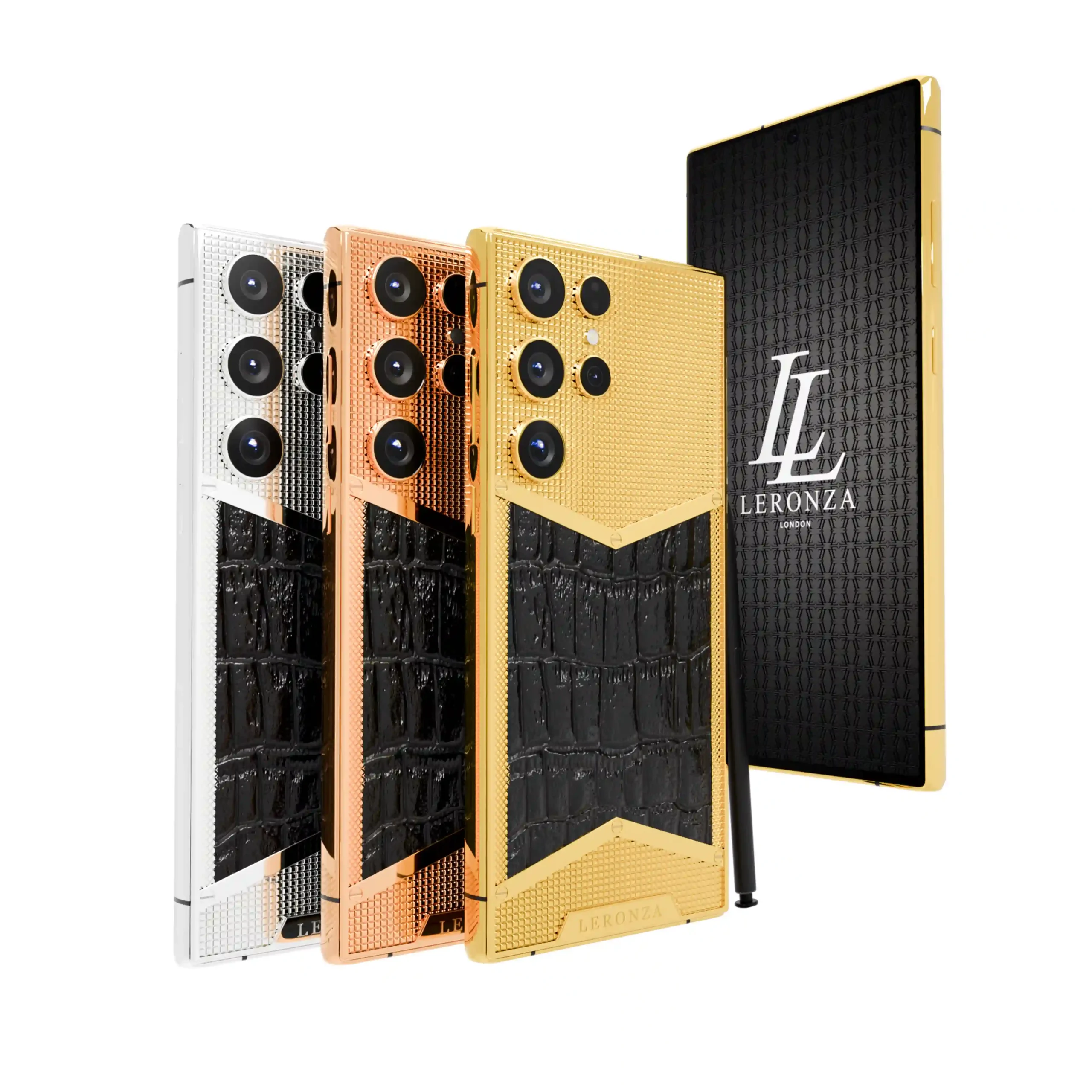 24K Gold Samsung Galaxy S25 Ultra leather – WildGrace Victory | Leronza 24K Gold Samsung Galaxy S25 Ultra leather