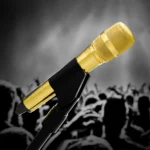 24K Gold Shure Microphone