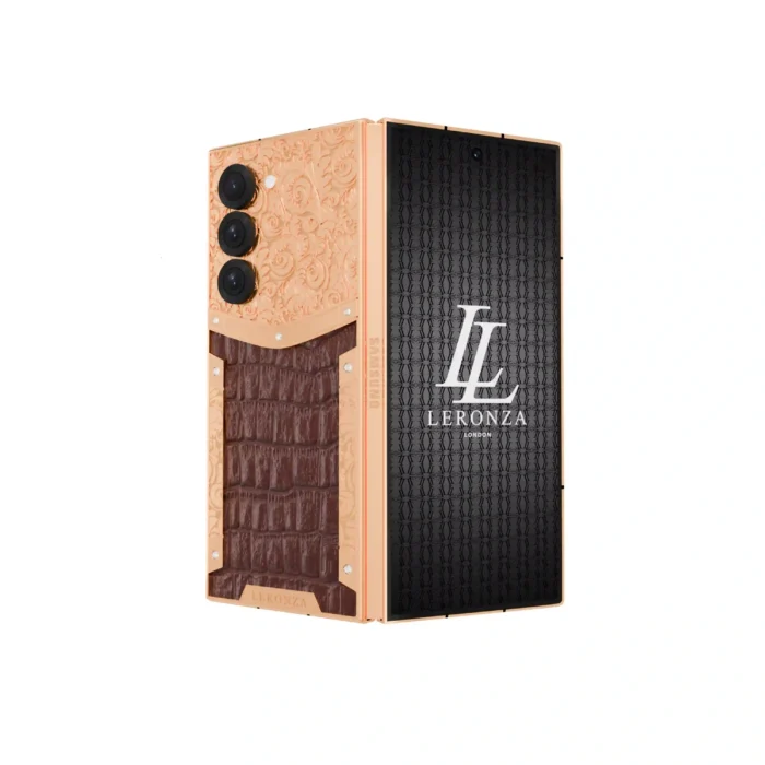 24K Gold Samsung Galaxy Fold 6 leather