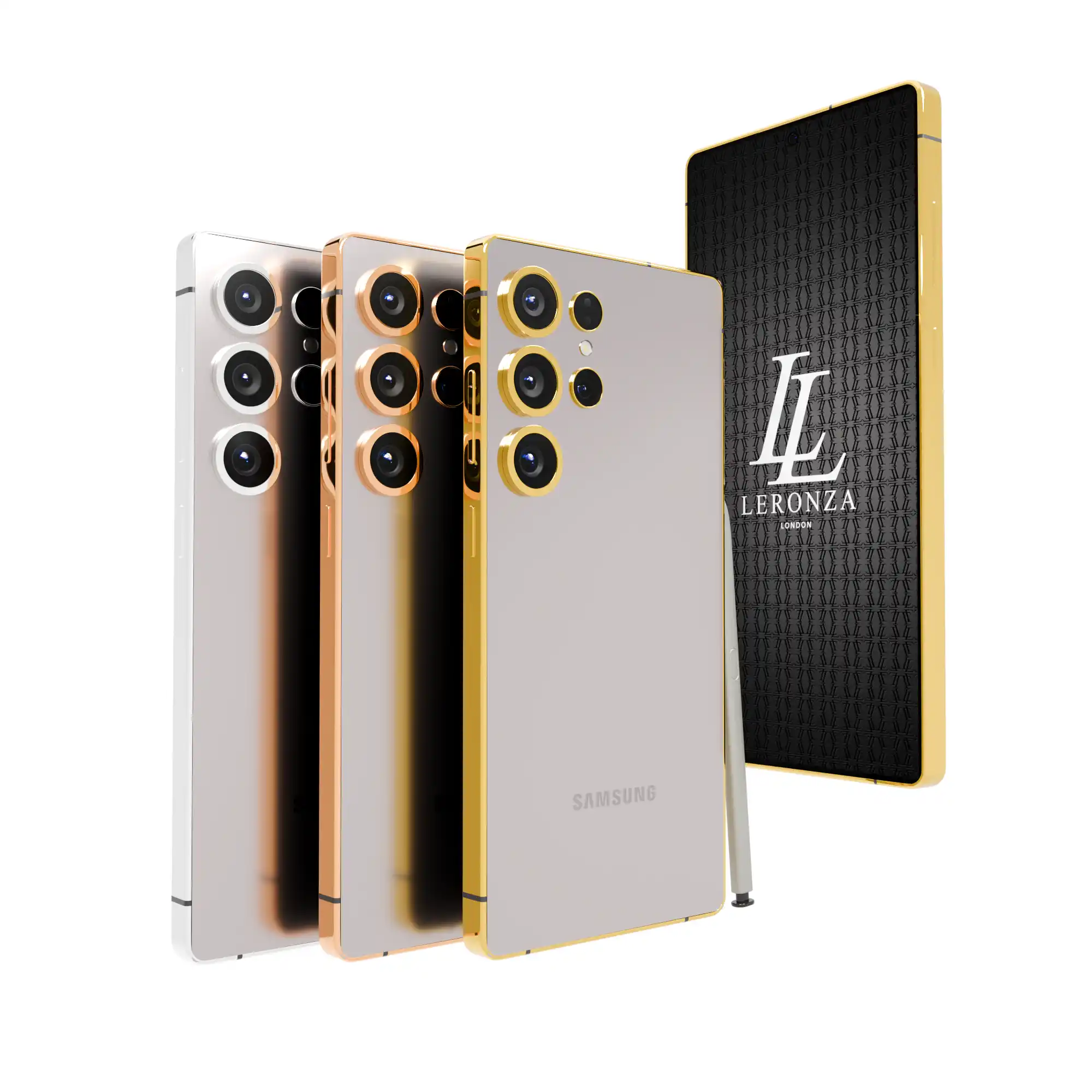 Gold Side Samsung Galaxy S25 Ultra Gray | Leronza Gold Side Samsung Galaxy S25 Ultra Gray