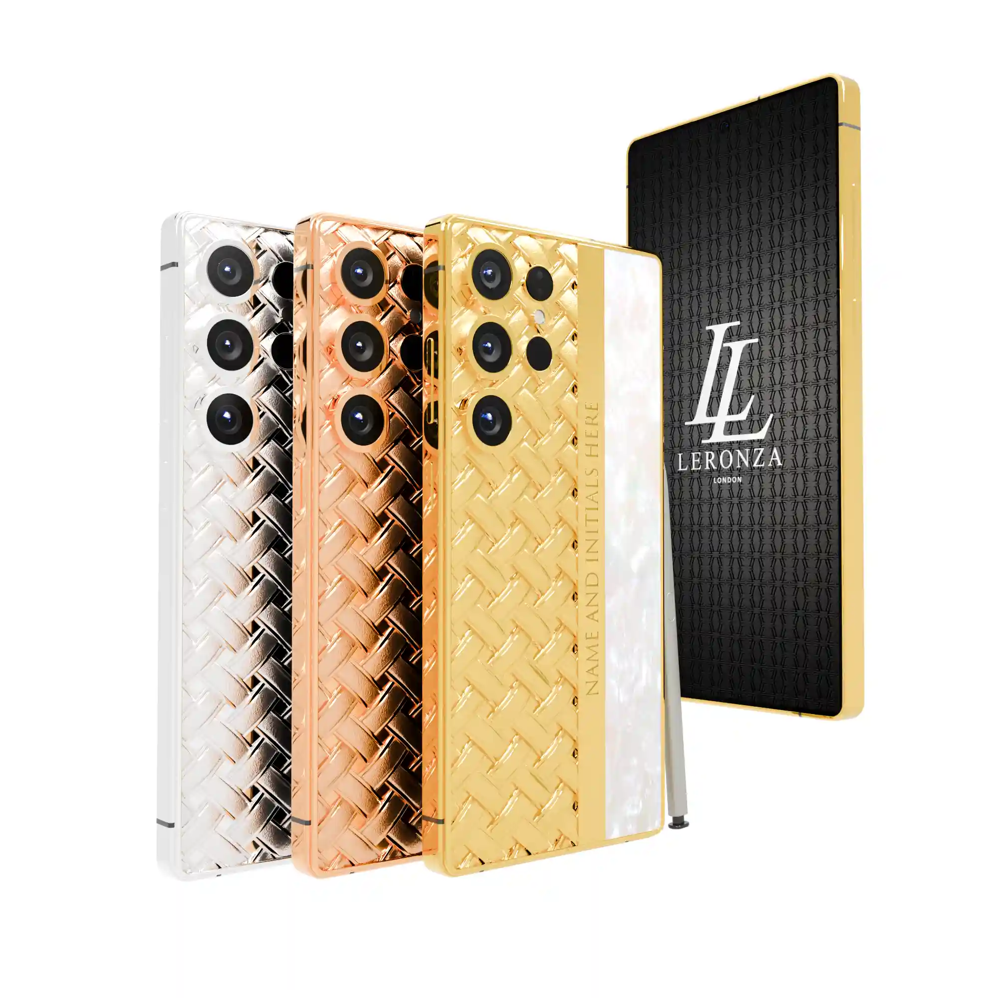 Gold Galaxy S25 Ultra Knots Pearl | Leronza Gold Galaxy S25 Ultra Knots Pearl