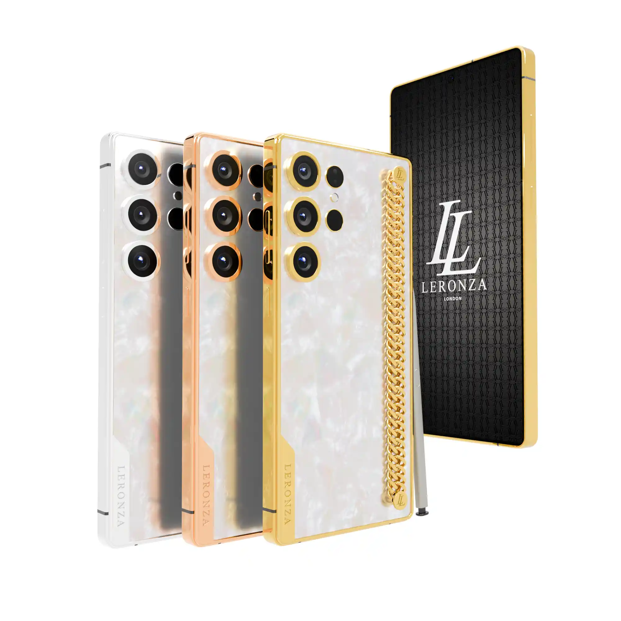 Luxury 24K Gold Samsung Galaxy S25 Ultra Pearl | Leronza Gold Samsung Galaxy S25 Ultra Pearl