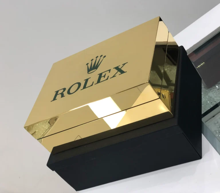 Watch box plated in 24K gold by Leronza