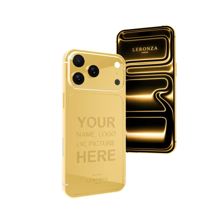 Signature iPhone 17 Pro and Pro Max customised in 24K gold with engraving panel