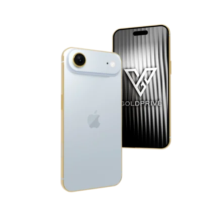 Sky Blue iPhone Air in 24K Gold, Rose Gold & Platinum – 24K gold luxury customization by GoldPrivé