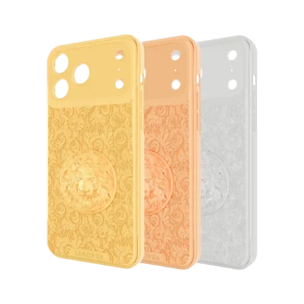 GoldPrivé Le Lion Fleur 24K Gold iPhone 18 Pro & Pro Max Case