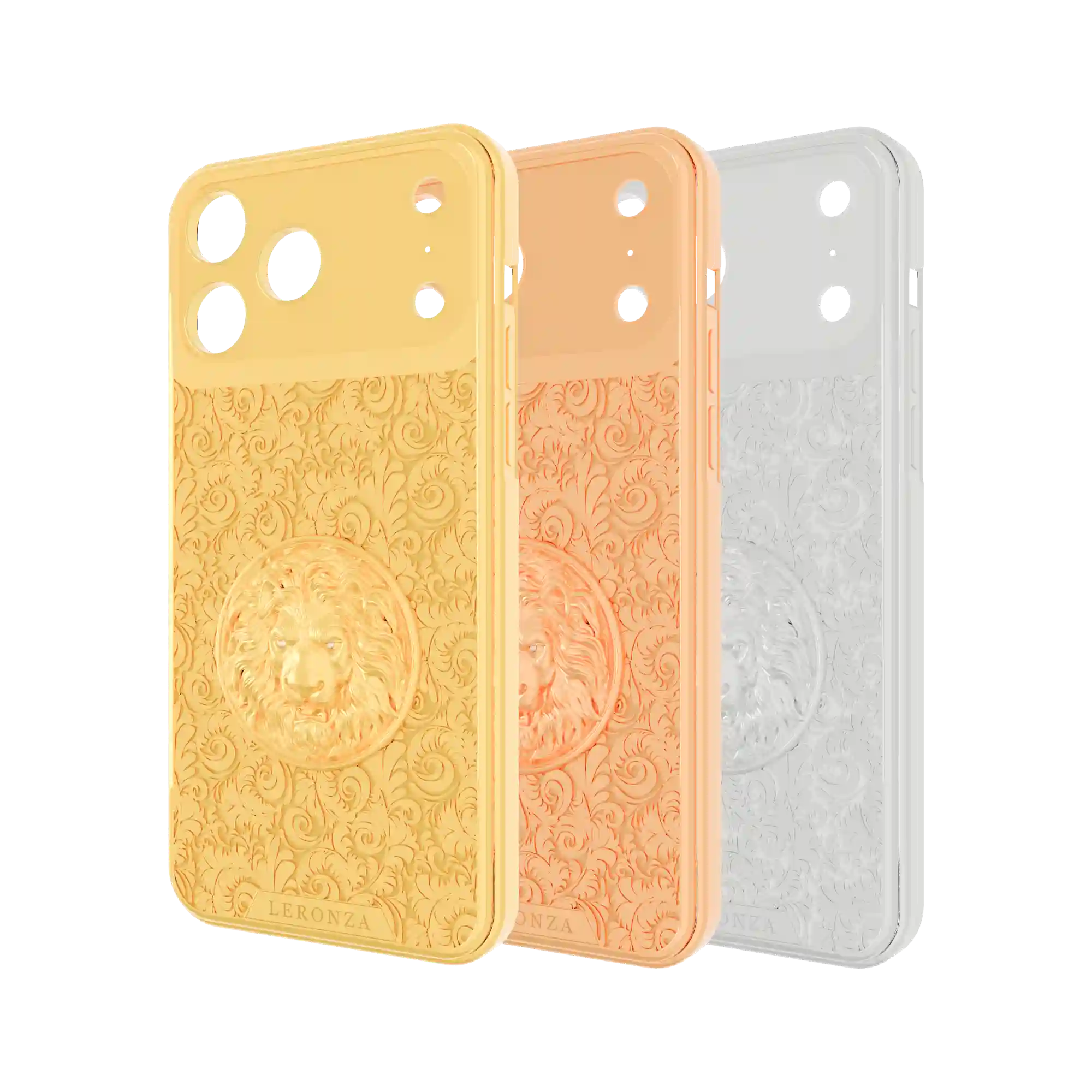 Le Lion Fleur_3n1 Le Lion Fleur Gold iPhone 18 Pro and Pro Max Case - Image 1