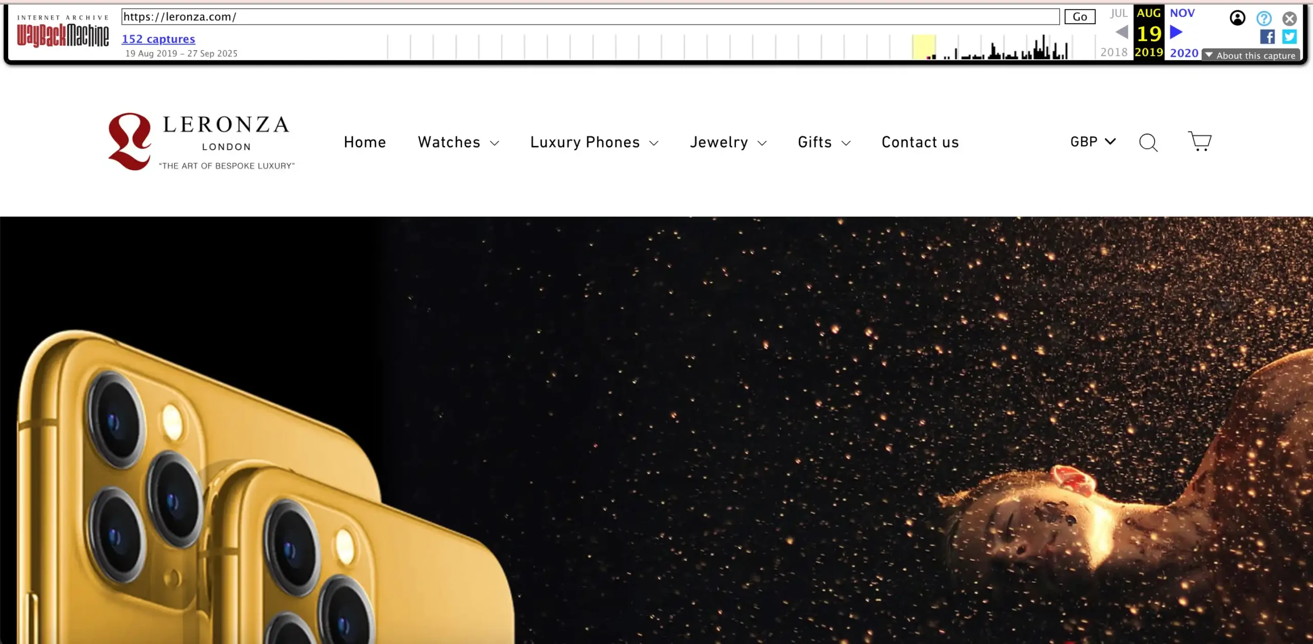 Initial Leronza website screenshot 1