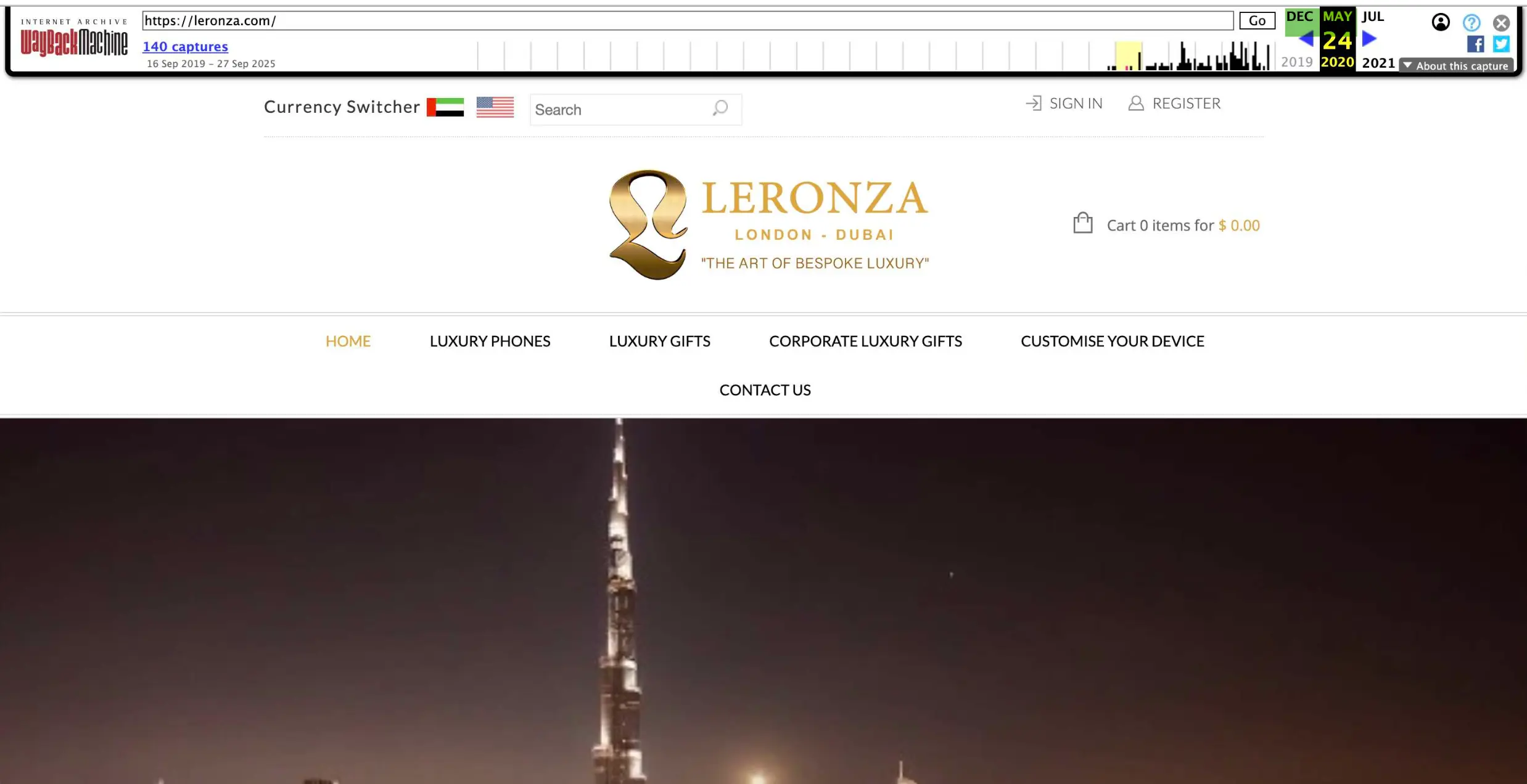 Initial Leronza website screenshot 3