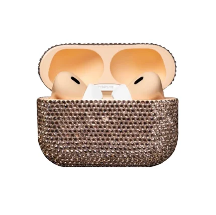 GoldPrivé AirPods Pro 3 Light Peach Edition | Swarovski Crystal Luxury AirPods
