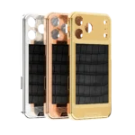 Knots & Leather Gold iPhone Case shown in Platinum, Rose Gold and 24K Gold side by side