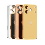Iconix Gold iPhone Case shown in Platinum, Rose Gold and 24K Gold side by side