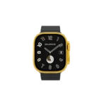 Gold Apple Watch Ultra 4 with Black Ocean Band – Gold, Rose Gold & Platinum - Image 2
