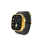 Gold Apple Watch Ultra 4 with Black Ocean Band – Gold, Rose Gold & Platinum