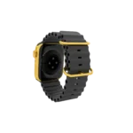 Gold Apple Watch Series 12 with Black Ocean Band – Gold, Rose Gold & Platinum - Image 3