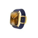 Gold Apple Watch Series 12 with Deep Blue Modern Buckle – Gold, Rose Gold & Platinum
