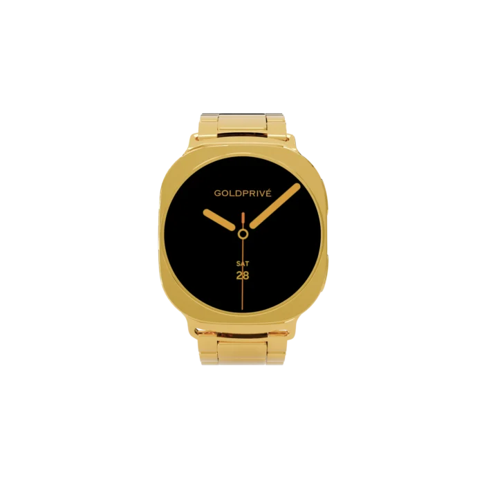 Gold Samsung Galaxy Watch 8 with Elite Strap – Gold, Rose Gold & Platinum - Image 2