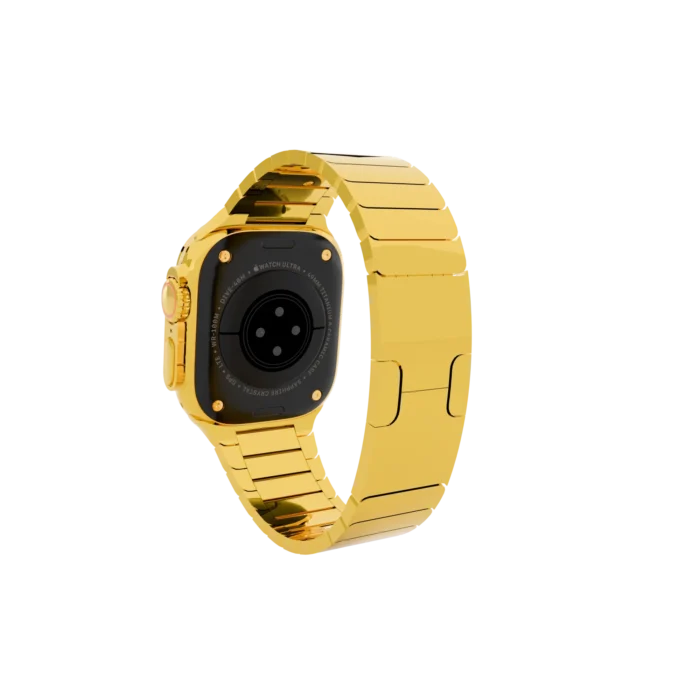Gold Apple Watch Ultra 4 with Link Band – Gold, Rose Gold & Platinum - Image 4
