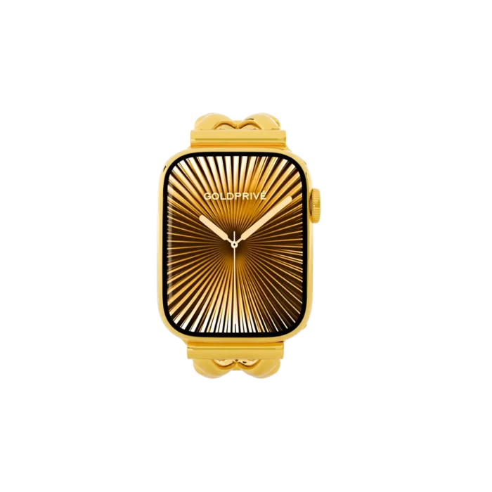 Gold Apple Watch Series 12 with Glamour Bracelet – Gold, Rose Gold & Platinum - Image 2