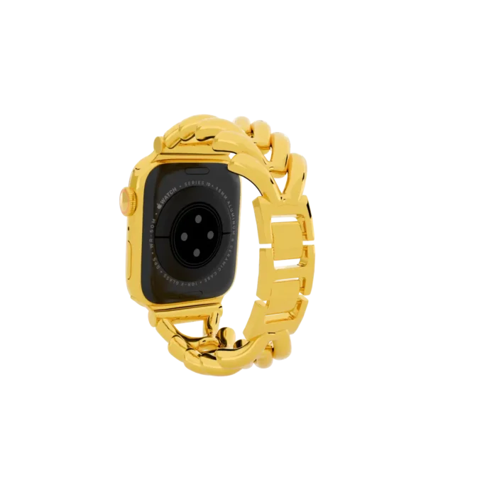 Gold Apple Watch Series 12 with Glamour Bracelet – Gold, Rose Gold & Platinum - Image 3