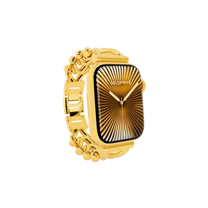 Gold Apple Watch Series 12 with Glamour Bracelet – Gold, Rose Gold & Platinum - Image 4