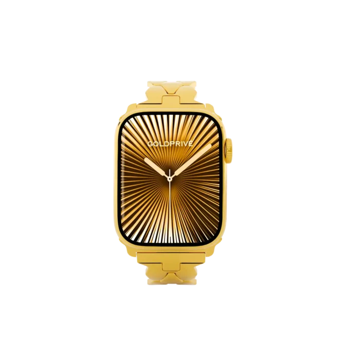 Gold Apple Watch Series 12 with Grandeur Strap – Gold, Rose Gold & Platinum - Image 2