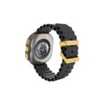 Gold Samsung Galaxy Watch Ultra2 Grey Marine Band shown from another angle