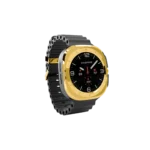Gold Samsung Galaxy Watch Ultra2 Grey Marine Band shown from another angle